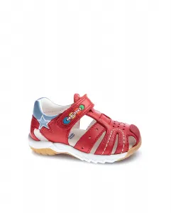 Кожаные сандалии для маленьких мальчиков с застежкой-липучкой Pablosky, красный