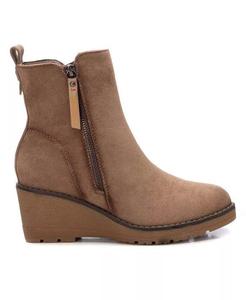 Женские замшевые ботильоны от XTI, коричневый/бежевый