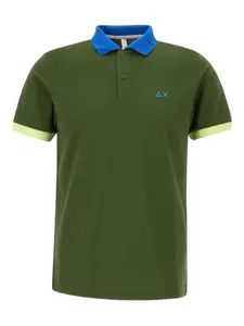 Рубашка-поло с цветными блоками Sun68, зеленый
