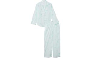 Женский комплект пижамы Victoria's Secret, светло-зеленый полосатый принт