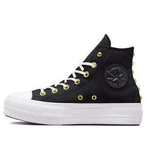 Кроссовки chuck taylor all star lift platform star studded 'black white gold' Converse, черный