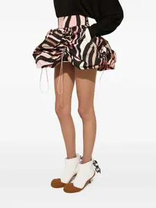 Юбка с завязками и мраморным принтом PUCCI, розовый