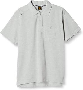 Футболка-поло Co-cos Nobuoka (Co-cos Nobuoka) унисекс для взрослых с коротким рукавом, дезодорирующим эффектом, воротником с эффектом памяти формы, короткой длиной рукава, светло-серый