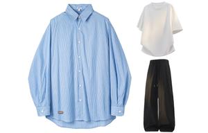 Комплект рубашка Matching Set Unisex WARRIOR, синий+белый+черный