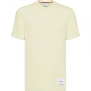 Хлопковая футболка THOM BROWNE, желтый