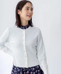 Вязаный кардиган с цветочным рисунком и металлическим блеском Suite L, цвет Pearl White [002]