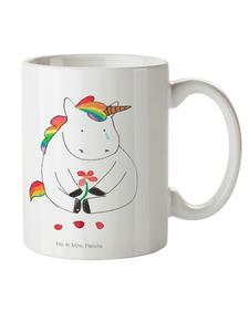 Детская кружка с рисунком единорога, грустный, без надписи, белая. Mr. & Mrs. Panda