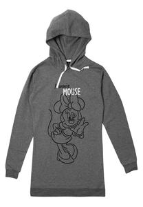Толстовка United Labels Minnie Mouse Sweatkleid Oversize Hoodie Kapuzenpullover lang, серый