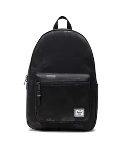 22 л черный мужской рюкзак из переработанного сырья на молнии Herschel, чёрный