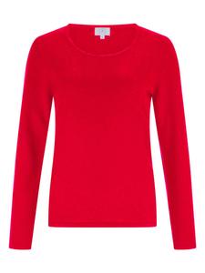 Красный свитер с круглым вырезом CASH-MERE.CH