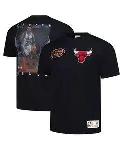 Мужская футболка Chicago Bulls Hardwood Classics NBA Legends с изображением Скотти Пиппена, черная Mitchell & Ness