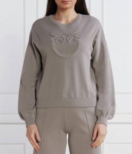 Толстовка женская Pinko с вышивкой и объемными рукавами, серый
