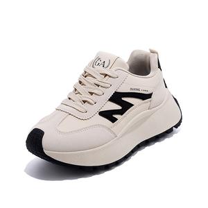 Устойчивые к истиранию низкие повседневные туфли для женщин TAFN, Beige Black