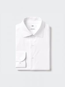 Рубашка обычного покроя из сверхлегкого материала Uniqlo, цвет 00 белый