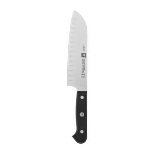Нож сантоку ZWILLING Gourmet длиной 7 дюймов с полым лезвием, Stainless Steel-7-Inch