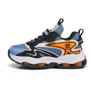 Нескользящие, износостойкие, дышащие, низкие повседневные кроссовки для мальчиков и девочек. Детская обувь. BOBDOG, черный/синий