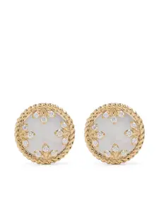 Серьги Venetian Medallons из желтого золота с жемчугом и бриллиантами Roberto Coin, золотой
