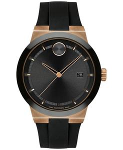 Мужские часы Swiss Fusion с черным силиконовым ремешком, 42 мм Movado