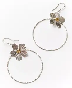 Серьги-Кольца Ishya серебристого и золотистого оттенков Matr Boomie, silver