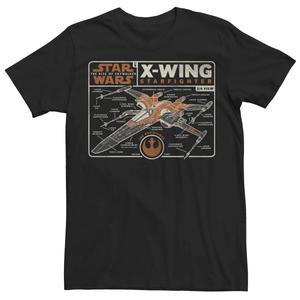 Мужская футболка: The Rise of Skywalker X-Wing Schematics Star Wars