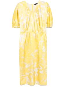 Fabiana Filippi платье миди с принтом Tilia, желтый