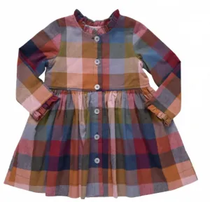 Осеннее платье для девочек, разноцветное Pink Chicken