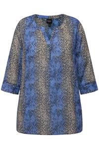 Блузка с коротким рукавом Ulla Popken Blouse, цвет mottled beige/mottled blue