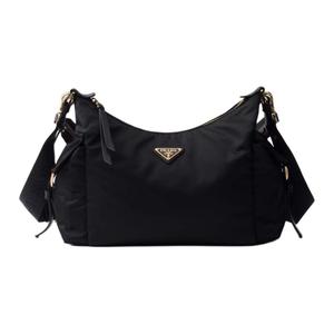 PRADA Женская сумка через плечо из переработанного нейлона черная