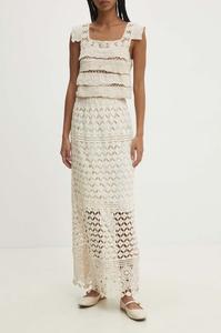 Хлопковая юбка Answear Lab, бежевый