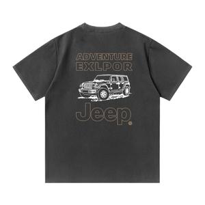 Футболка для школьников с круглым вырезом Moderate Jeep, темно-серый