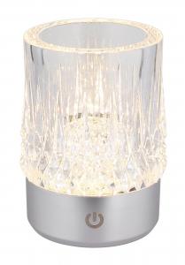 Беспроводная настольная лампа LIZZY 7,8/10,5 см Globo, белый/прозрачный