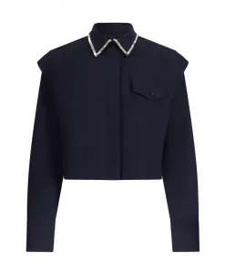 Рубашка со стразами Liu Jo, синий