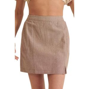 Поло с бантом на талии мини-юбка TRUEDAMES, Chocolate