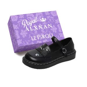 Alxnan Плоские туфли Мэри Джейн для женщин черные с коробкой, цвет Black+Box