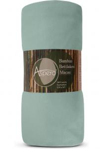 Серо-зелёное бамбуковое натяжное постельное бельё macau Aspero