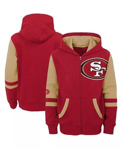 Толстовка с молнией во всю длину с цветными блоками Big Boys Scarlet San Francisco 49ers Outerstuff, красный