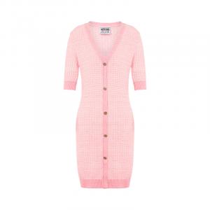 V-образный вырез Вязаное Мини-платье MOSCHINO, Розовый