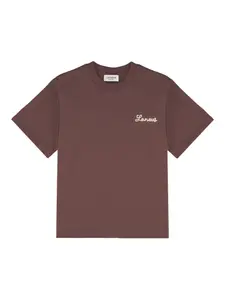 Футболка из джерси с вышитым логотипом Laneus, коричневый
