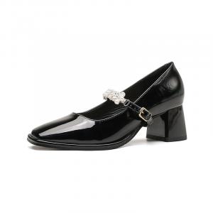 TATAYA Женские туфли Мэри Джейн на массивном каблуке черные, цвет Black