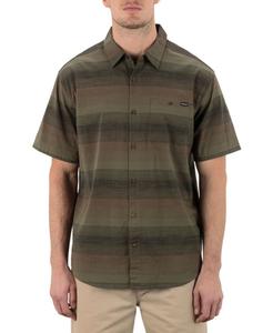 Мужская рубашка с коротким рукавом Lido Stripe Hurley, Olive