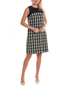 Платье-трапеция из твида Paule Ka, черный