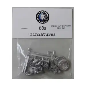 75-мм пушка и расчет FRA Alpine, WWII Miniatures - France - Artillery (28mm)