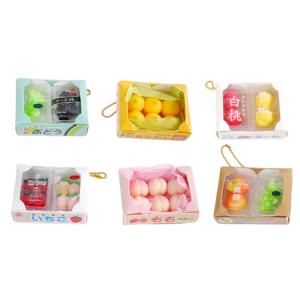 Mini Fruit Capsule Toy Stress Relief Squeeze Toy Silicone Toy Play Food Full Box 6 Pcs Simplicity and cultural creation