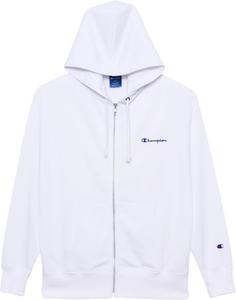 Худи Champion C3-YS150Z, с длинным рукавом, флисовой подкладкой, вышивкой, быстросохнущее, с логотипом, на молнии, мужская спортивная модель, белый