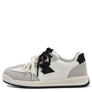 Нескользящие и износостойкие легкие низкие кроссовки для женщин Feiyue, White Gray Black