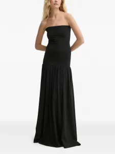 Платье без бретелей со сборками BY MALENE BIRGER, черный