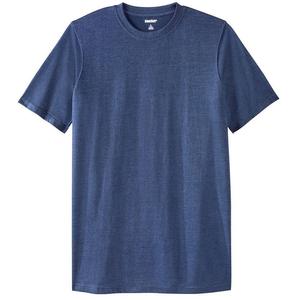 Мужская легкая, удлиненная футболка с круглым вырезом Kingsize Big & Tall без усадки KingSize, цвет Heather Slate Blue