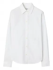 Рубашка с длинными рукавами и вышивкой Burberry, белый