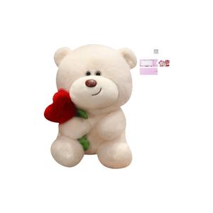 Милый плюшевый мишка с дизайном в виде сердца, 25см/35см/45см/60см AOLETU, белый