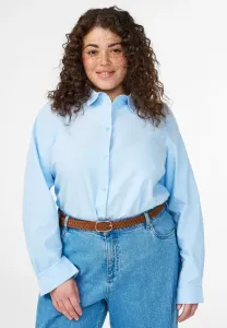 Длинная блузка на пуговицах Zizzi, Placid Blue